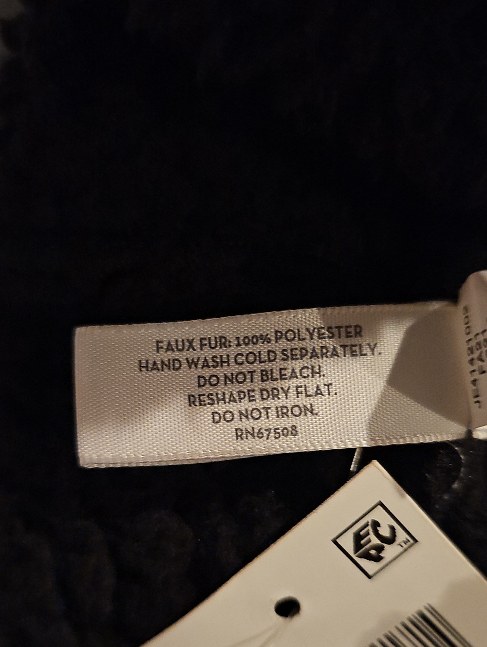 Jenni Hooded Sherpa Kangaroo Pocket Poncho Black OS MSRP $78 New - Picture 9 of 9
